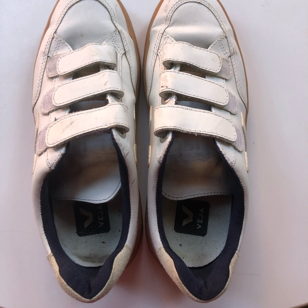 Used Veja white sneakers size 5